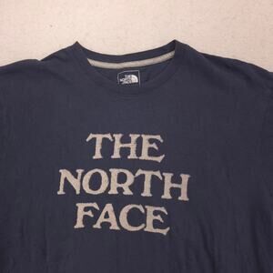 The North Face Casual Crew Neck Graphic T-Shirt Mens Size Medium M Navy Blue
